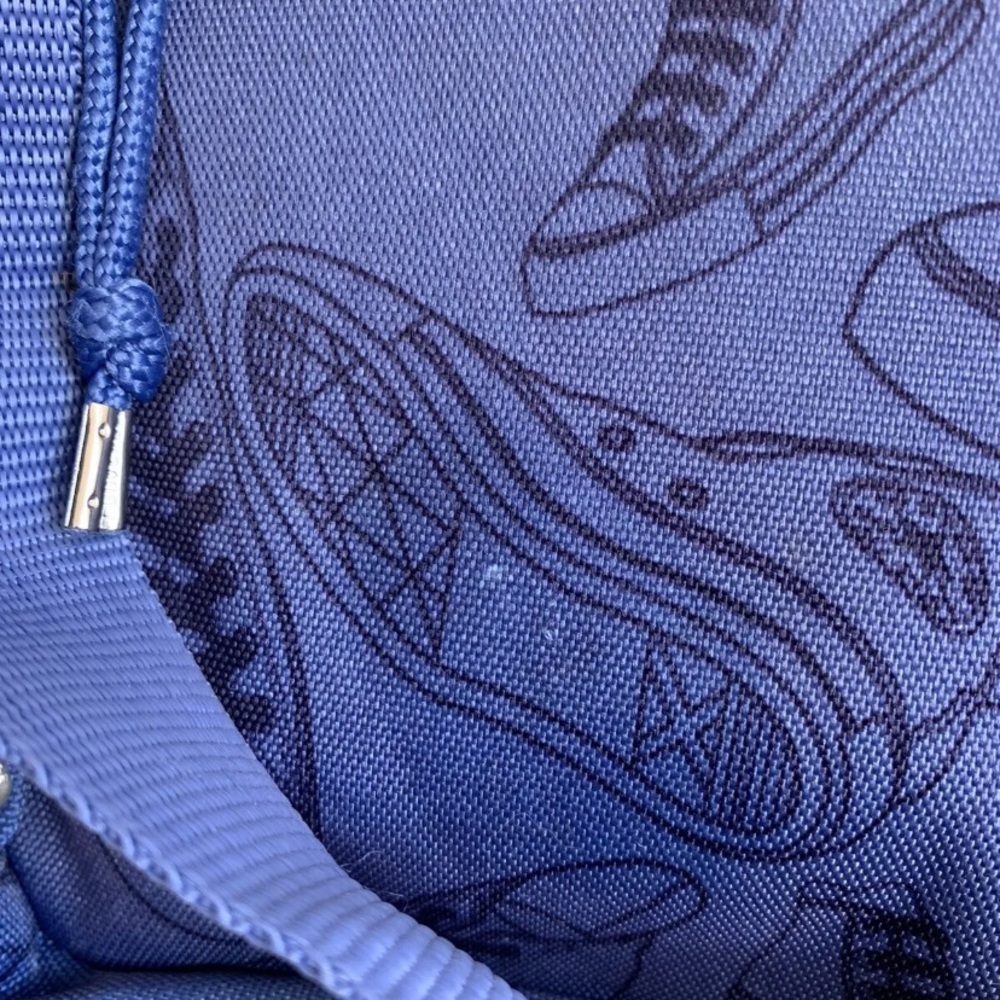 Converse Shoulder Shoe Print Blue Navy Bag Adjustable Strap Used Condition - Picture 8 of 14